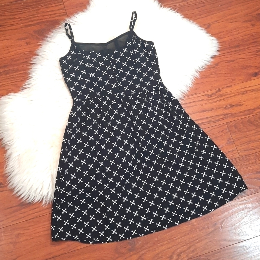 Divided Black Mini Dress
